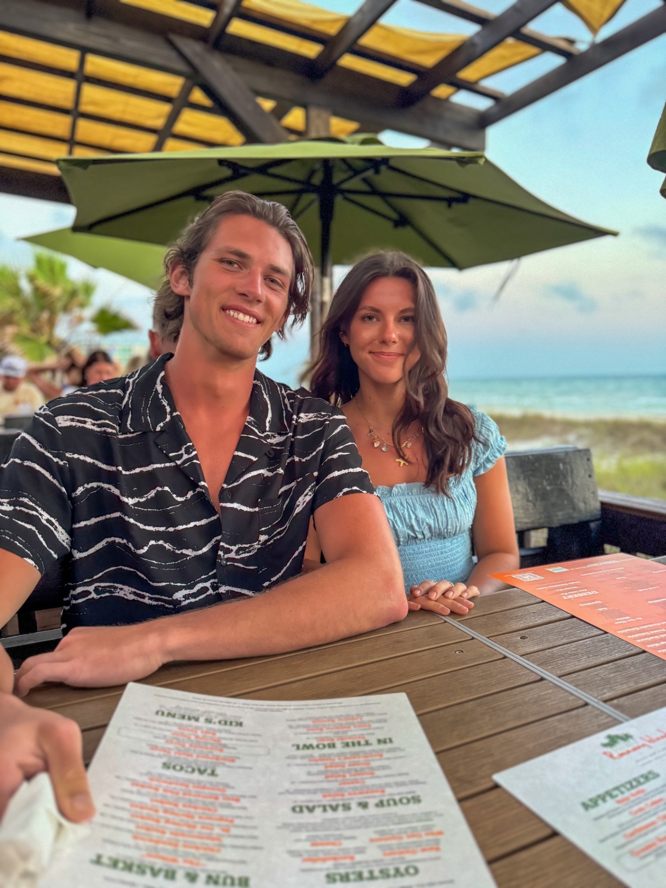 Isaiah Hudgens and Alayna Dankworth at the beach